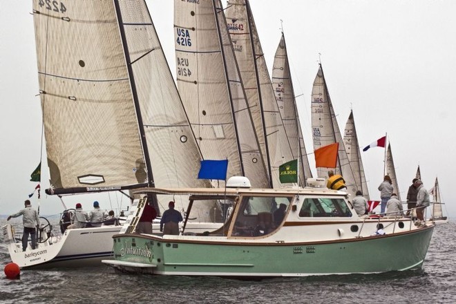 The Swan 42 class at the starting line on day three - Block Island Race Week ©  Rolex / Dan Nerney